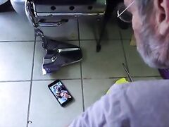 Such an innocent petite young pussy for an old horny hairy grandpa